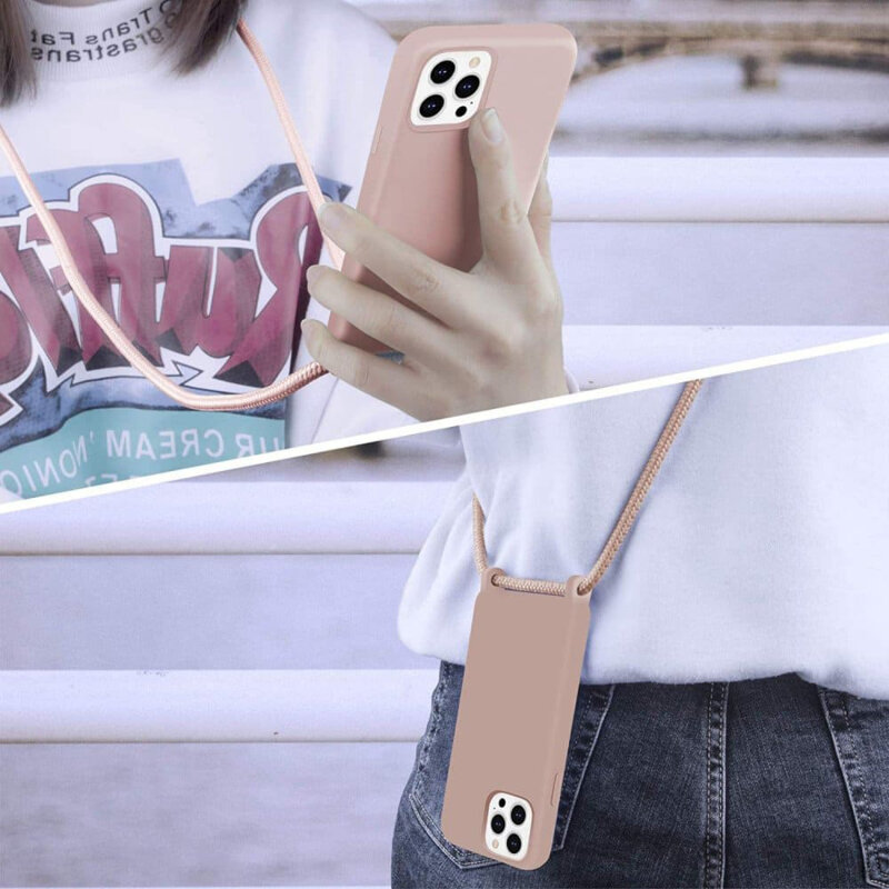 Husa cu snur Xiaomi 12T Pro Techsuit Crossbody Lanyard, albastru