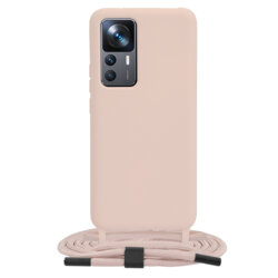 Husa cu snur Xiaomi 12T Pro Techsuit Crossbody Lanyard, roz