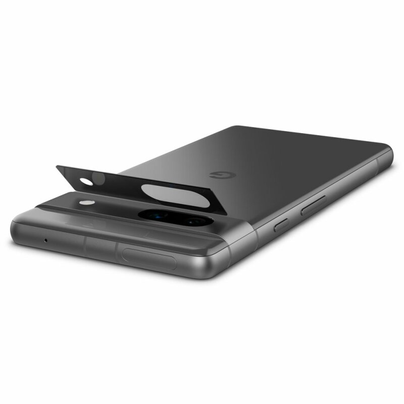 [Pachet 2x] Folie sticla camera Google Pixel 7a Spigen Glas.tR Optik EZ Fit, negru