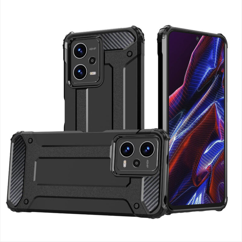 Husa Xiaomi Poco X5 Techsuit Hybrid Armor, negru