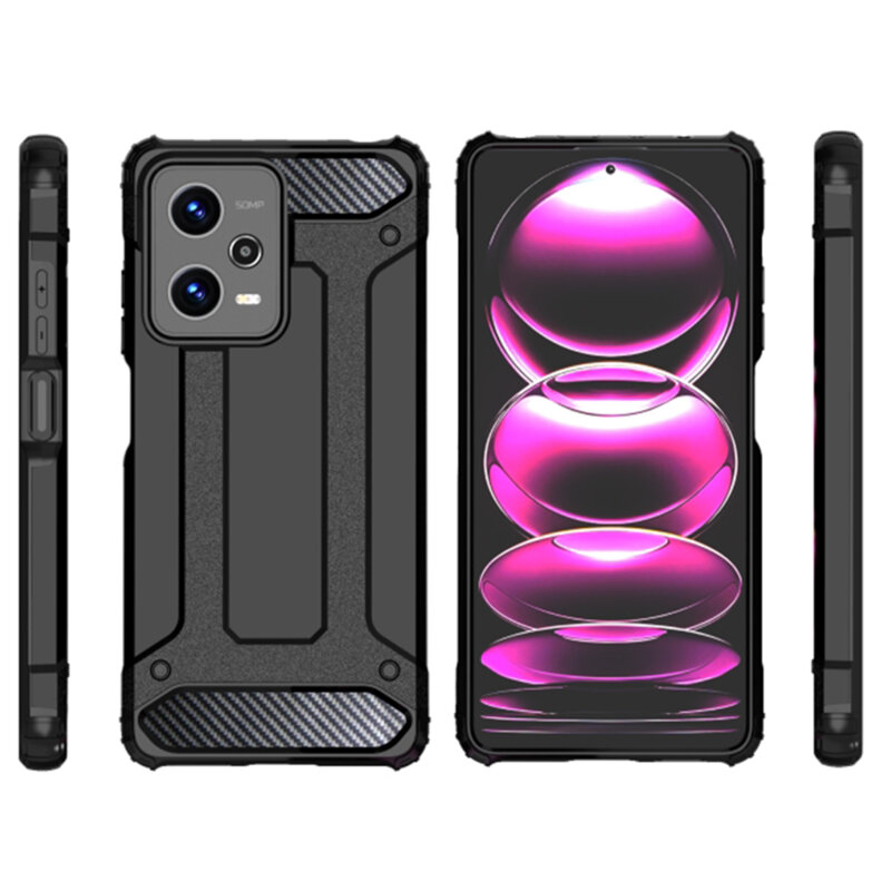 Husa Xiaomi Poco X5 Techsuit Hybrid Armor, negru