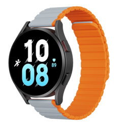 Curea magnetica Samsung Galaxy Watch4 Classic 42mm Dux Ducis LD Series, Grey / Orange