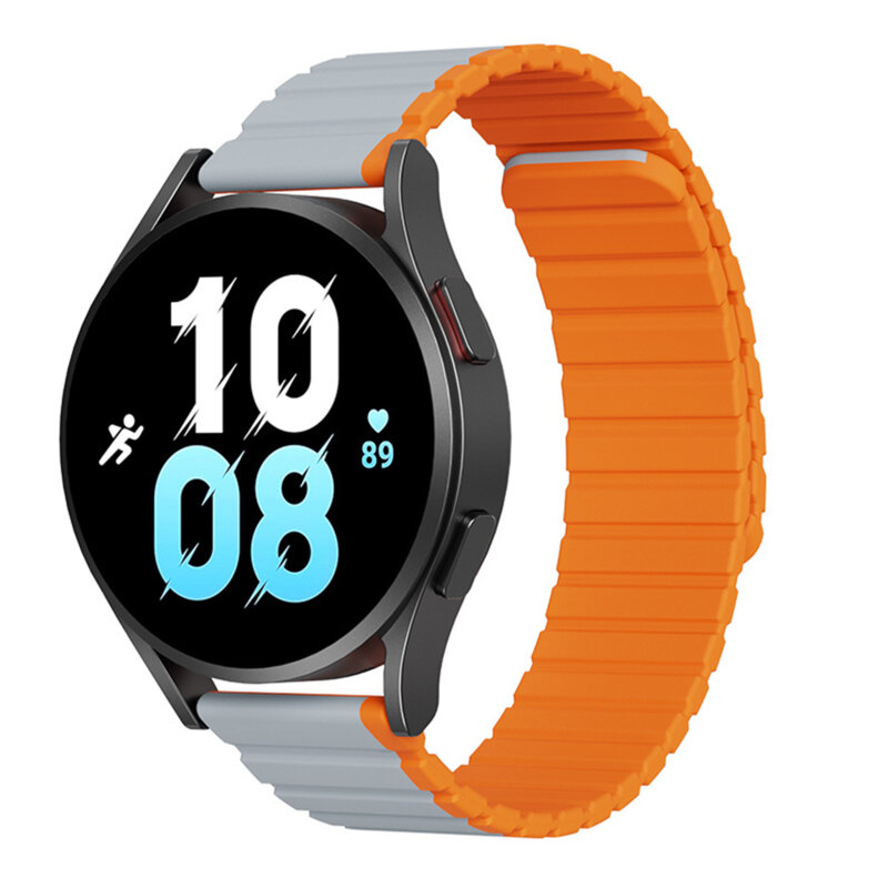 Curea magnetica Samsung Galaxy Watch4 Classic 42mm Dux Ducis LD Series, Grey / Orange