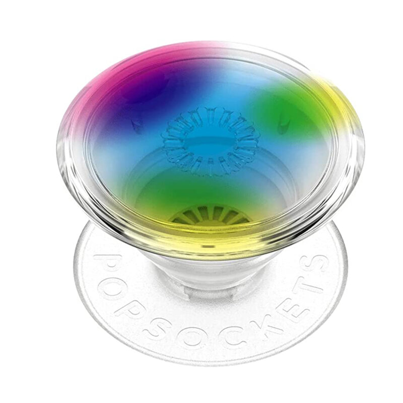 Popsockets original, suport cu functii multiple, Translucent Blotched Rainbow