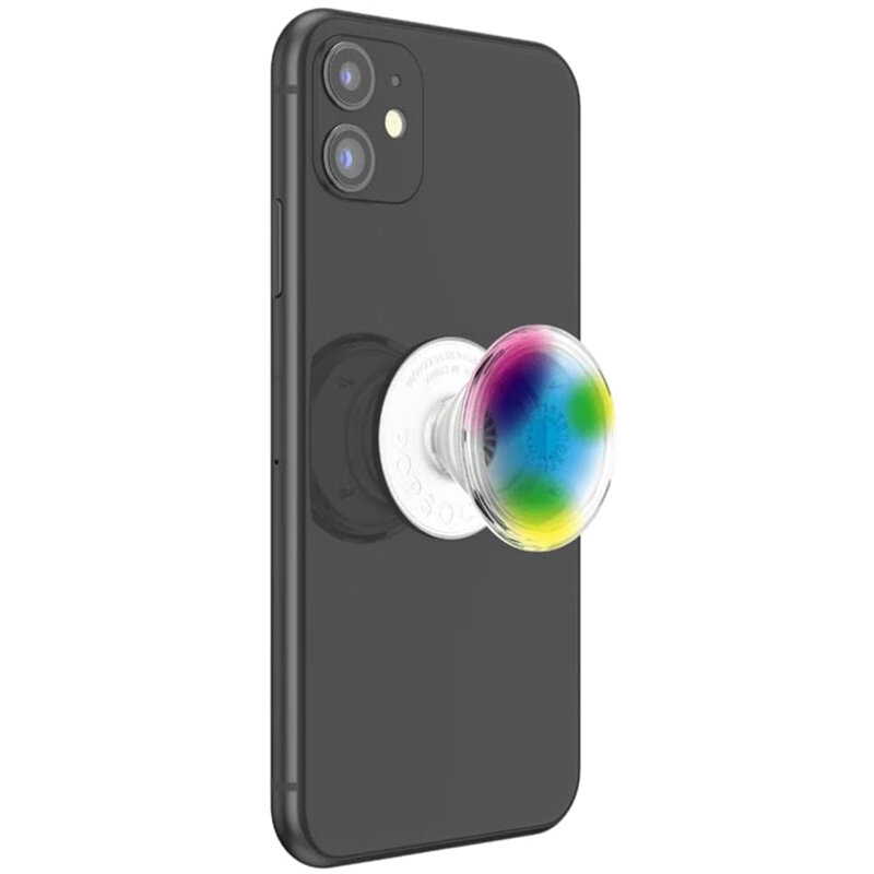 Popsockets original, suport cu functii multiple, Translucent Blotched Rainbow