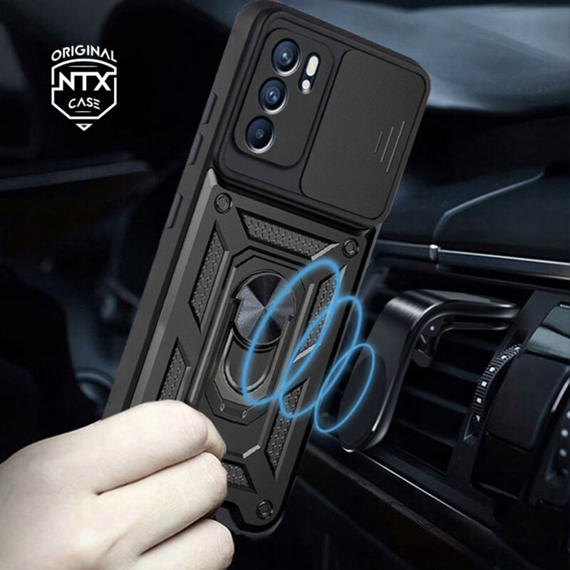 Husa Oppo Reno6 5G protectie camera Techsuit CamShield Series, negru