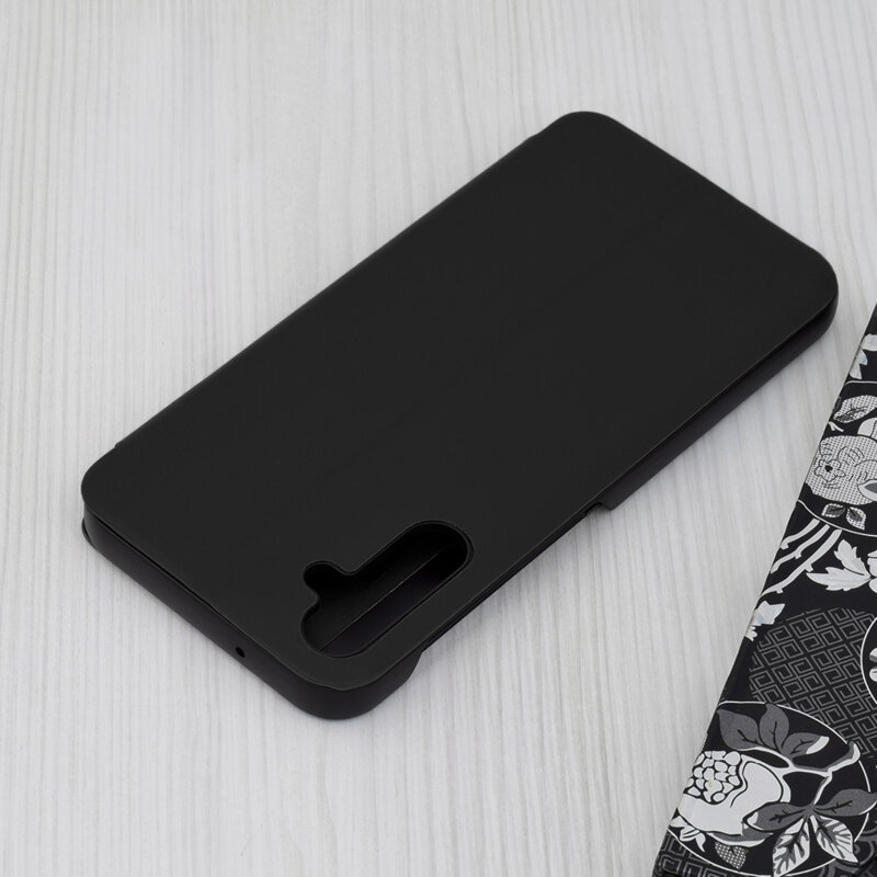 Husa Samsung Galaxy A14 4G Eco Leather View flip tip carte, negru
