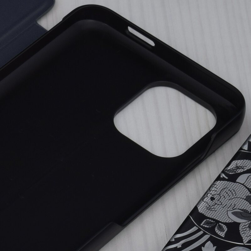 Husa Xiaomi Redmi A2 Eco Leather View flip tip carte, albastru