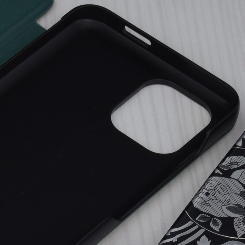 Husa Xiaomi Redmi A2 Eco Leather View flip tip carte, verde