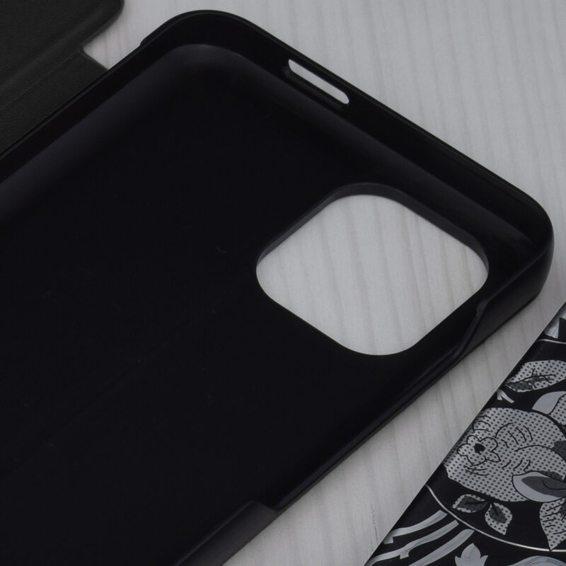 Husa Xiaomi Redmi A2 Eco Leather View flip tip carte, negru
