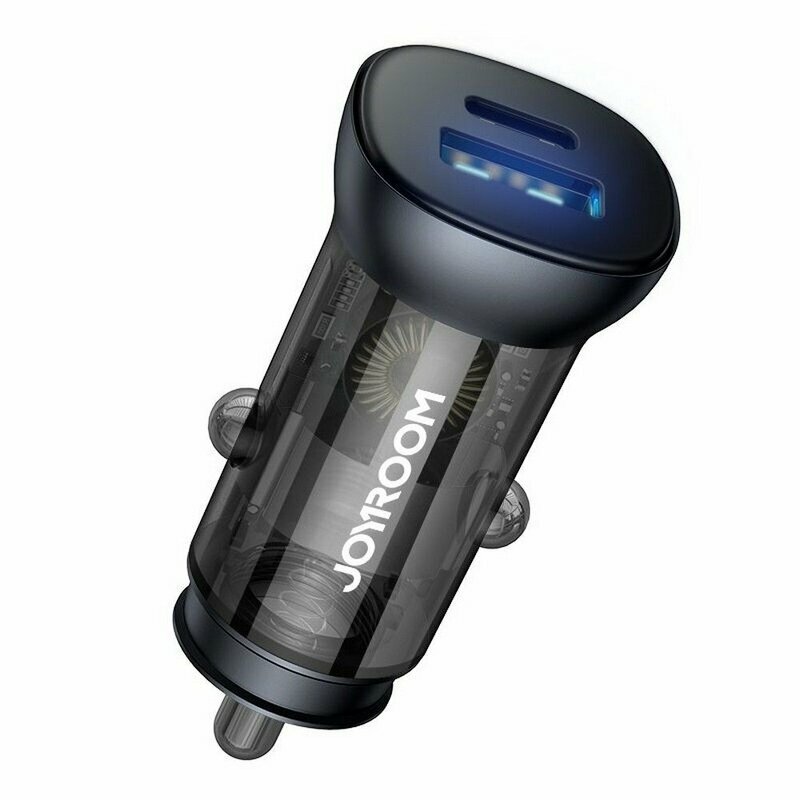 Incarcator auto JoyRoom C-A42 Type-C PD + USB QC3.0, 38W, gri