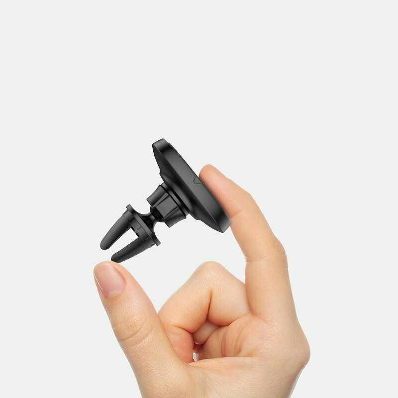 Suport telefon magnetic JoyRoom, grila ventilatie, negru, JR-ZS202