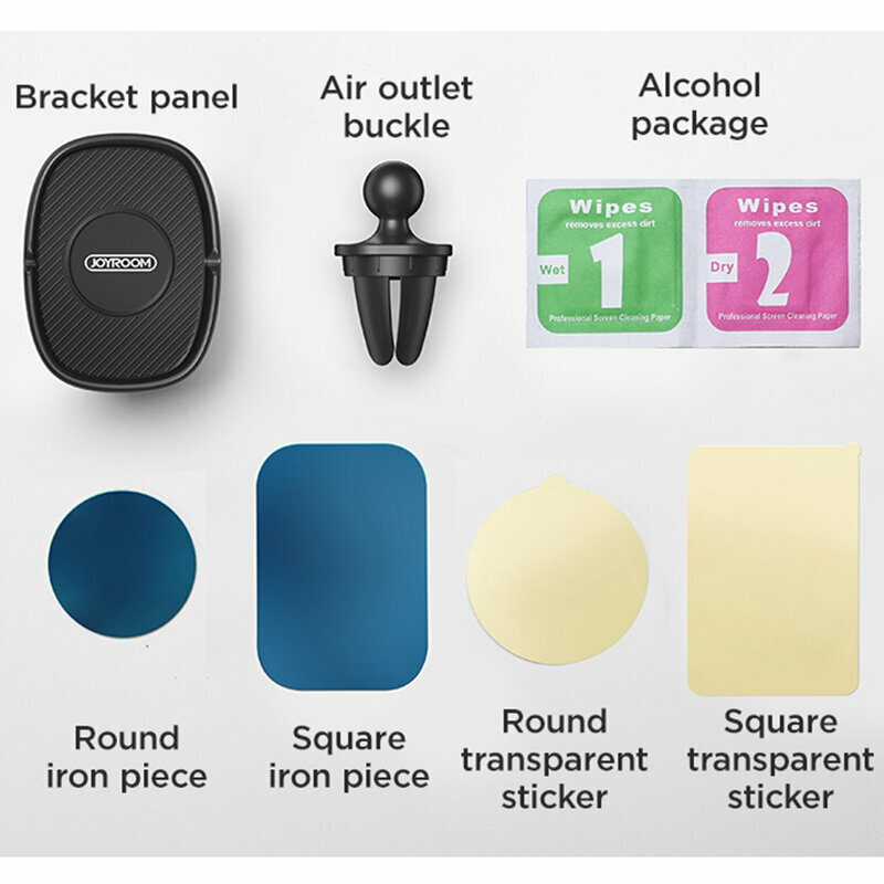 Suport telefon magnetic JoyRoom, grila ventilatie, negru, JR-ZS202