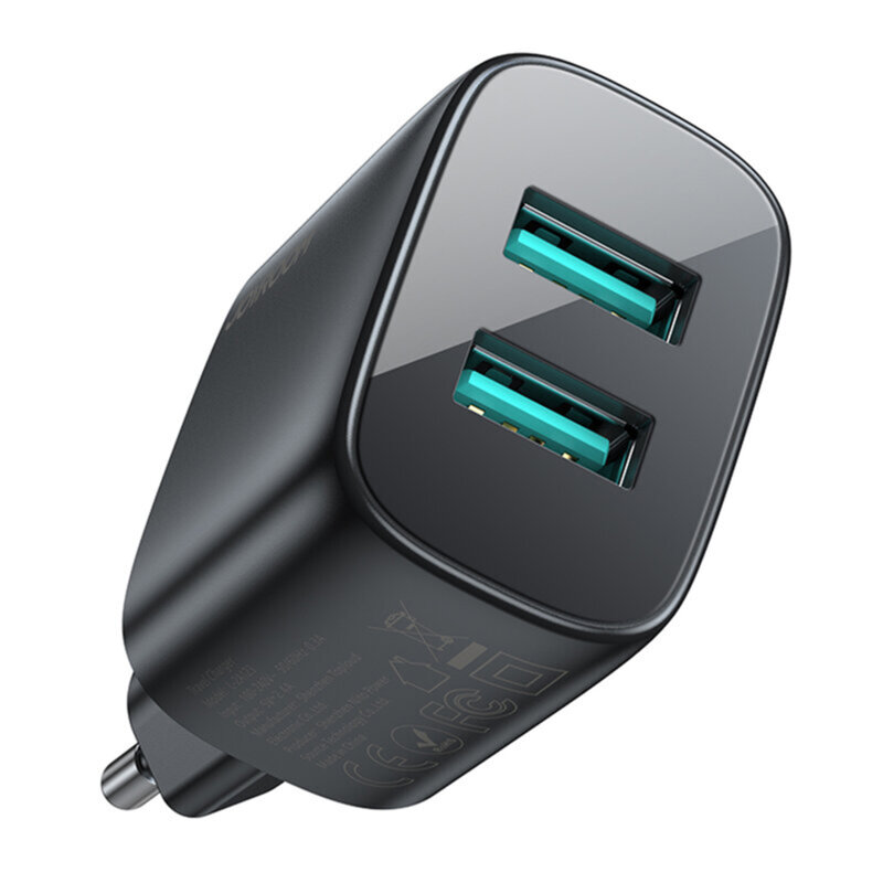 Incarcator universal JoyRoom, 2x USB, 12W, 2.4A, negru, L-2A123