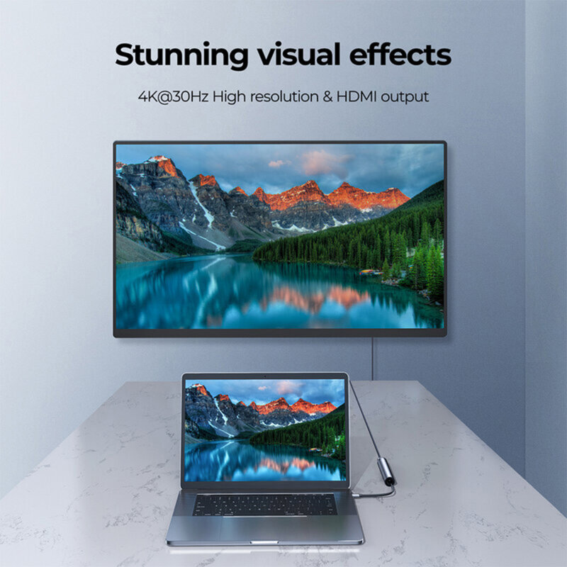 Docking station USB-C la HDMI, 3xUSB, SD, TF JoyRoom, S-H112