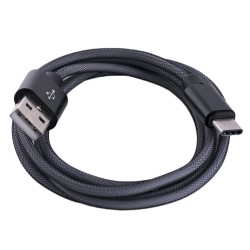 Cablu de date Braid Type-C Negru