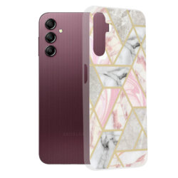 Husa Samsung Galaxy A14 4G Techsuit Marble, Pink Hex