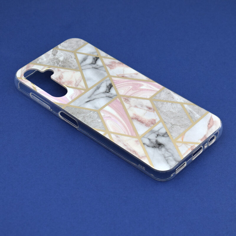 Husa Samsung Galaxy A14 4G Techsuit Marble, Pink Hex