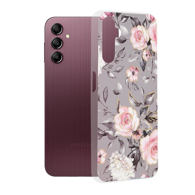 Husa Samsung Galaxy A14 4G Techsuit Marble, Bloom of Ruth Gray
