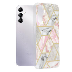 Husa Samsung Galaxy A14 5G Techsuit Marble, Pink Hex