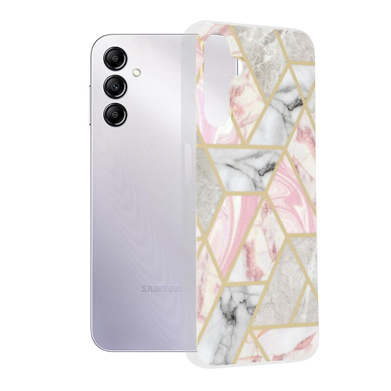Husa Samsung Galaxy A14 5G Techsuit Marble, Pink Hex