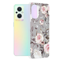 Husa Oppo Reno8 Lite Techsuit Marble, Bloom of Ruth Gray