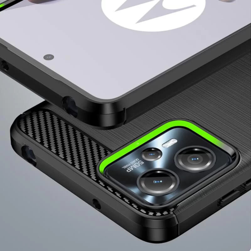 Husa Motorola Moto G13 Techsuit Carbon Silicone, negru