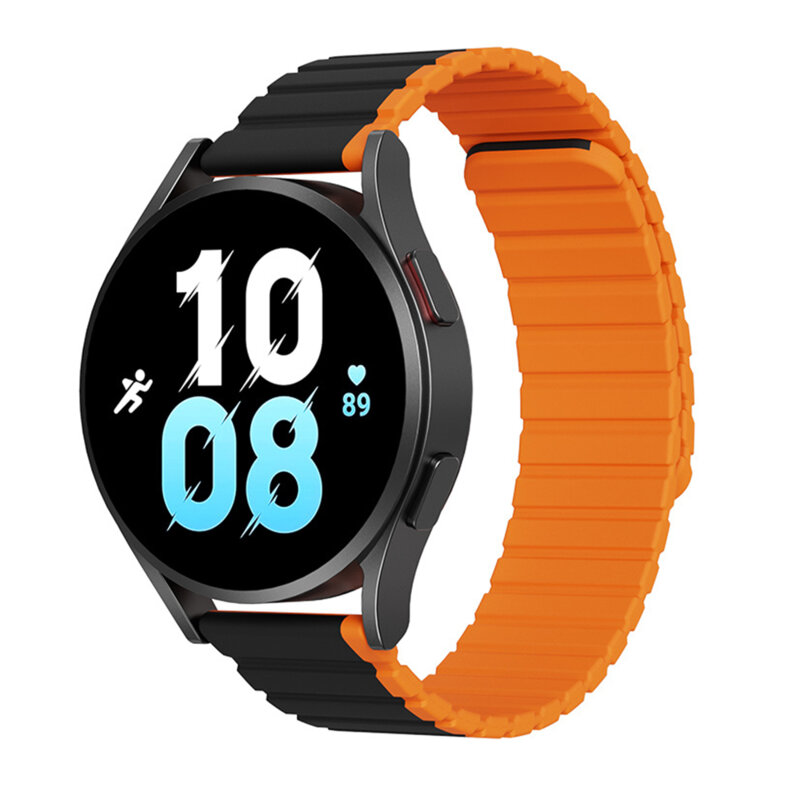 Curea magnetica Samsung Galaxy Watch4 Classic 42mm Dux Ducis LD Series, Black / Orange