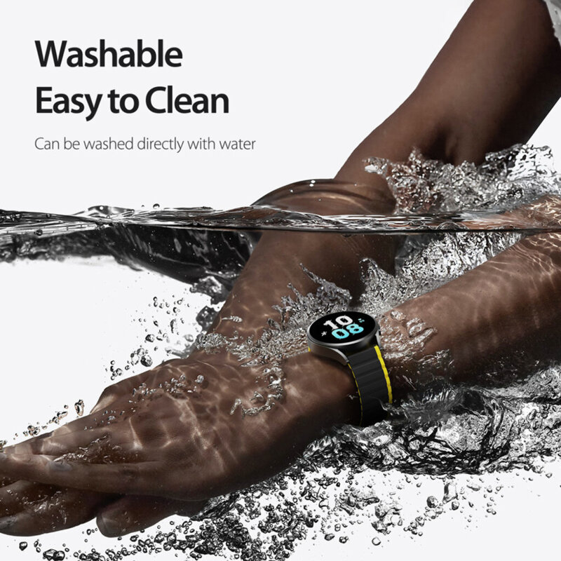 Curea magnetica Samsung Galaxy Watch 3 45mm Dux Ducis LD Series, Black / Yellow