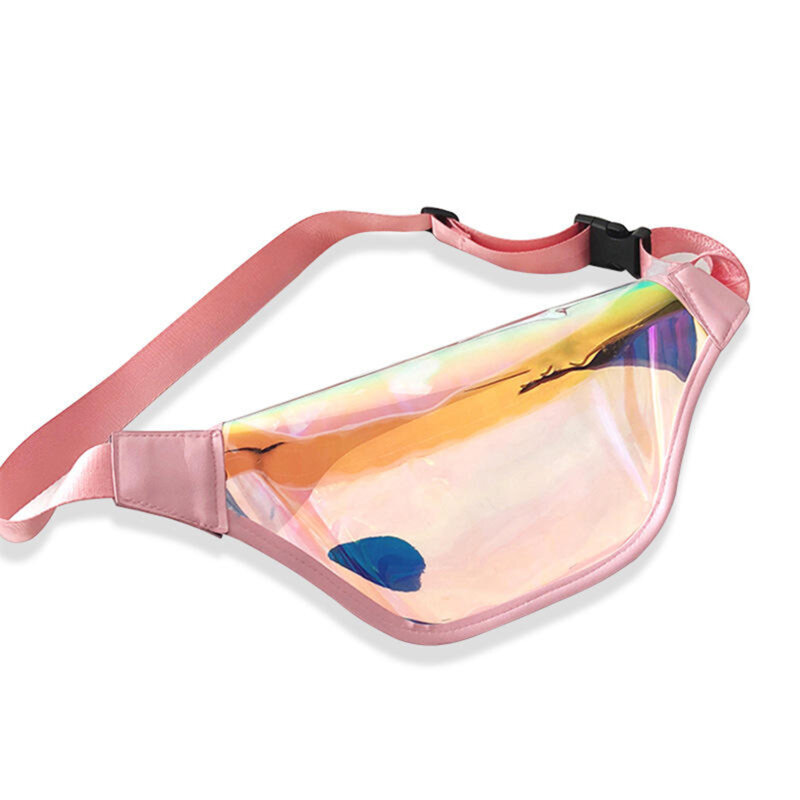 Borseta dama lucioasa transparenta Techsuit CWB2, roz