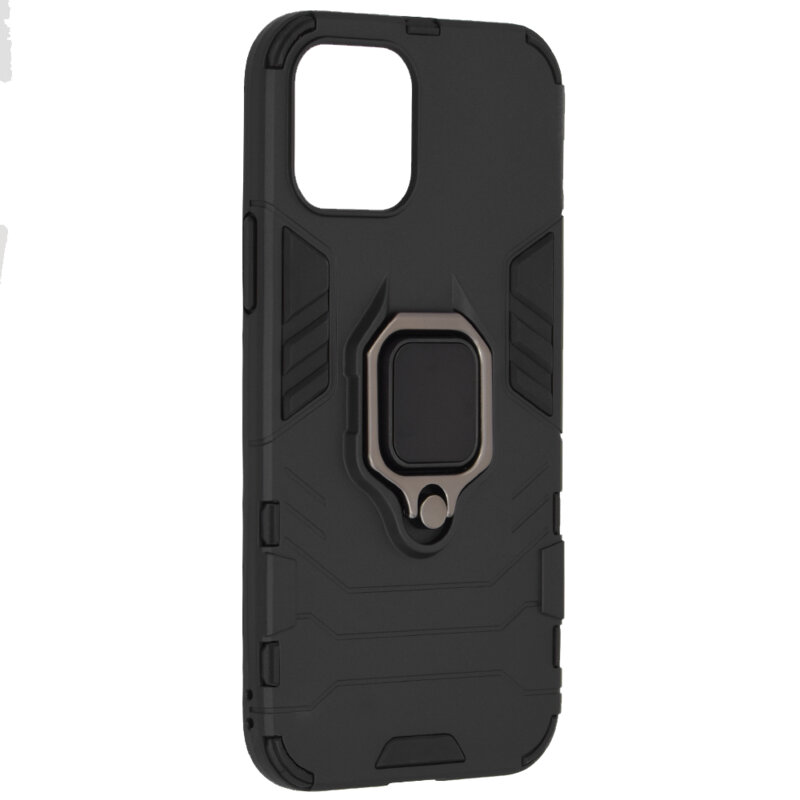Husa iPhone 12 Techsuit Silicone Shield, Negru