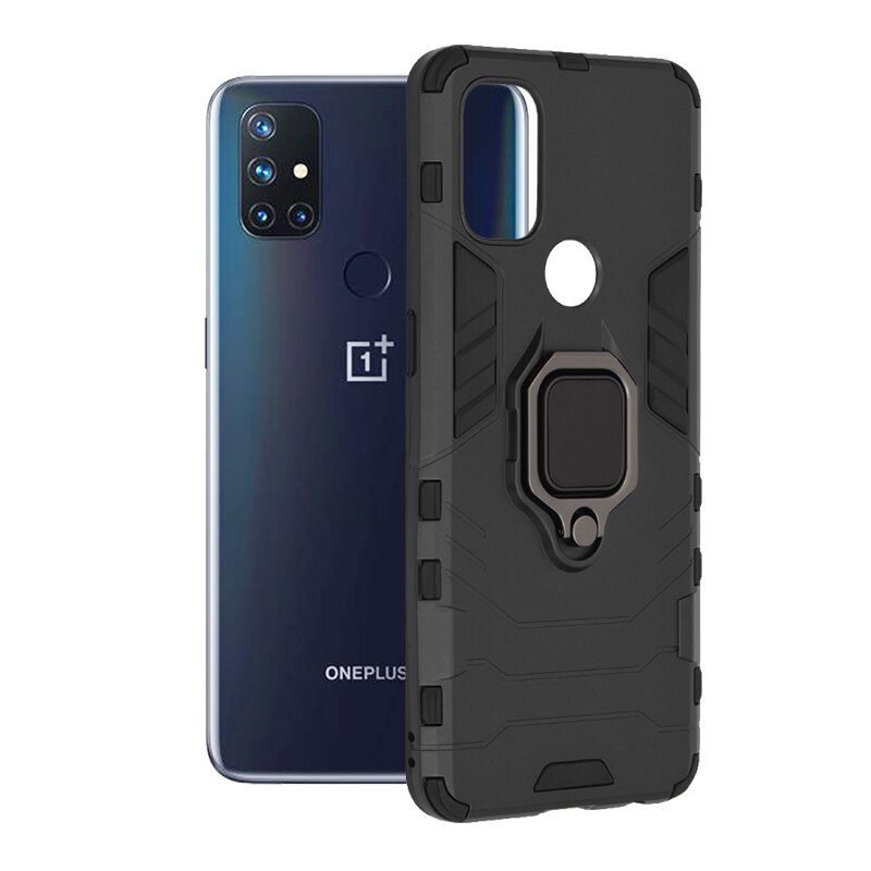 Husa OnePlus Nord N10 5G Techsuit Silicone Shield, Negru