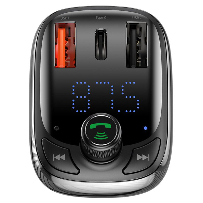 Modulator FM, MP3 Bluetooth auto Baseus S-13, negru