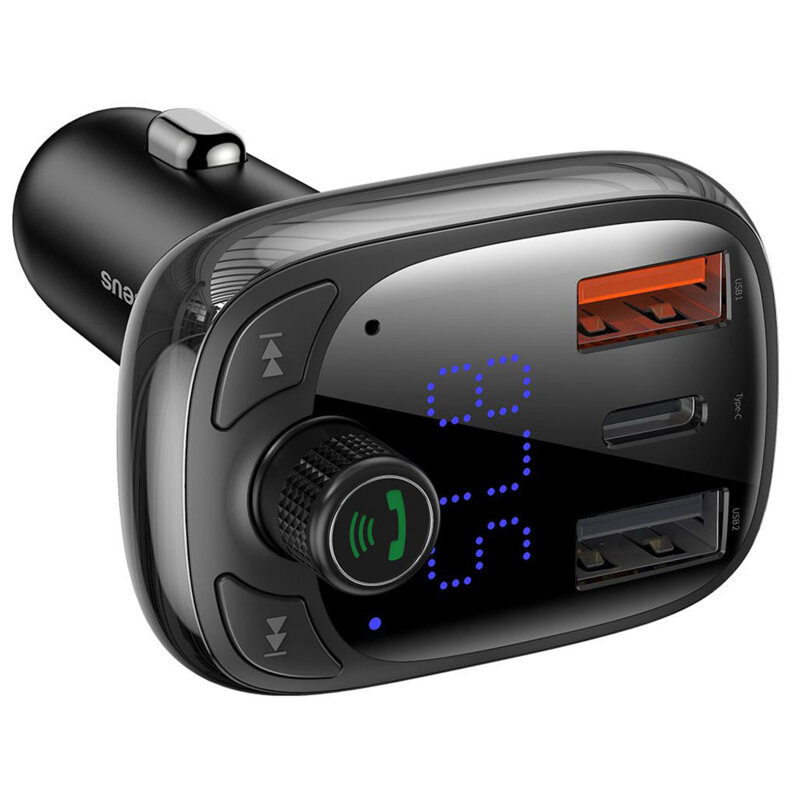 Modulator FM, MP3 Bluetooth auto Baseus S-13, negru