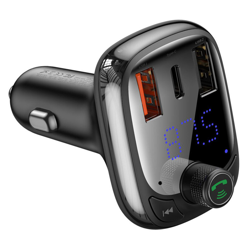 Modulator FM, MP3 Bluetooth auto Baseus S-13, negru