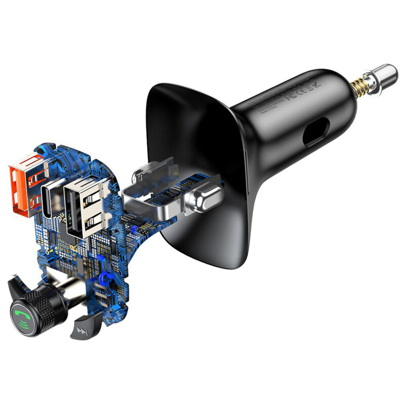 Modulator FM, MP3 Bluetooth auto Baseus S-13, negru