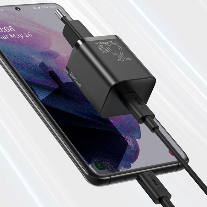 Incarcator priza Type-C PD25W + cablu Type-C Baseus, TZCCSUP-L01