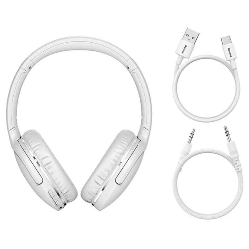 Casti over-ear wireless Baseus Encok D02 Pro, alb, NGTD010302