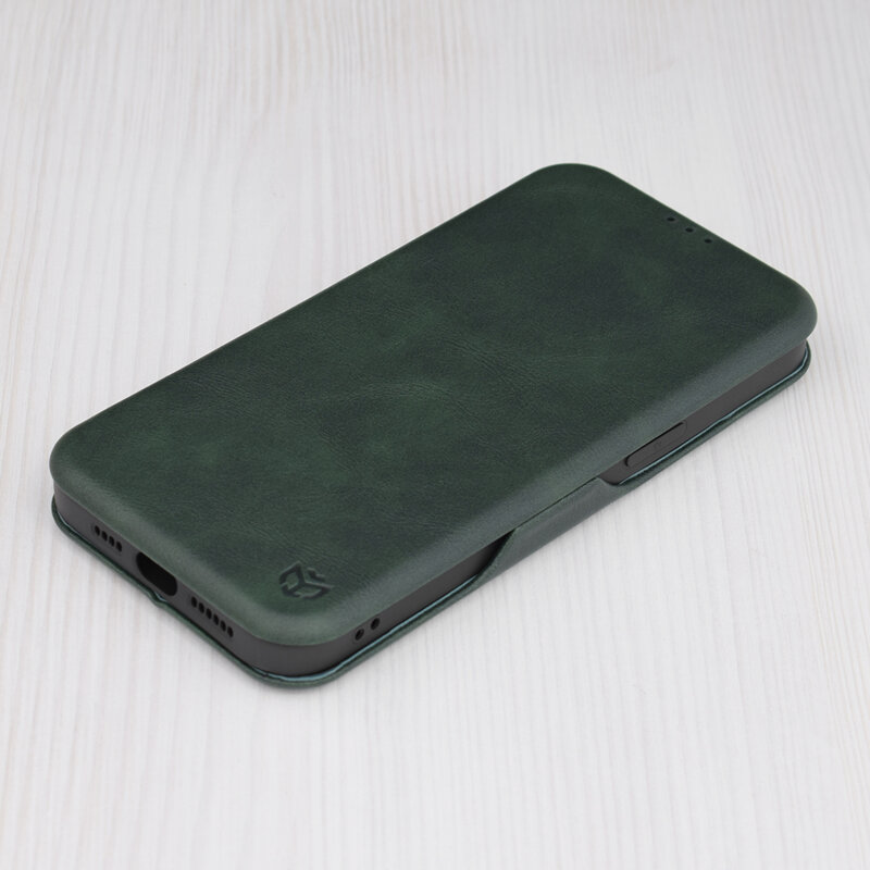 Husa 360° iPhone 14 Pro Max Techsuit Safe Wallet Plus, verde