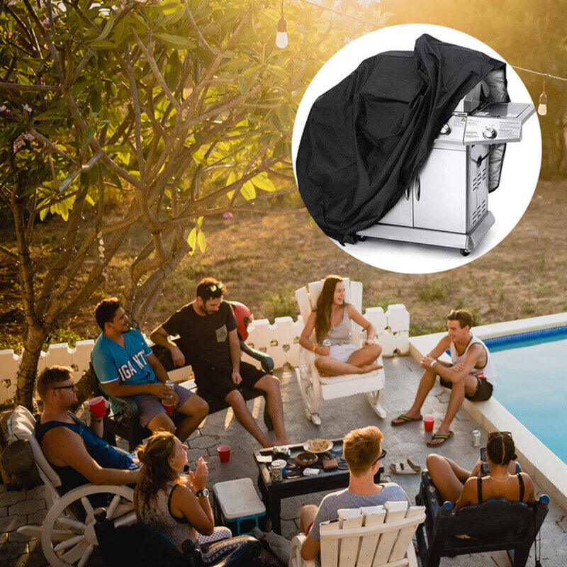 Husa gratar gradina XL universala rezistenta la apa si UV, neagra