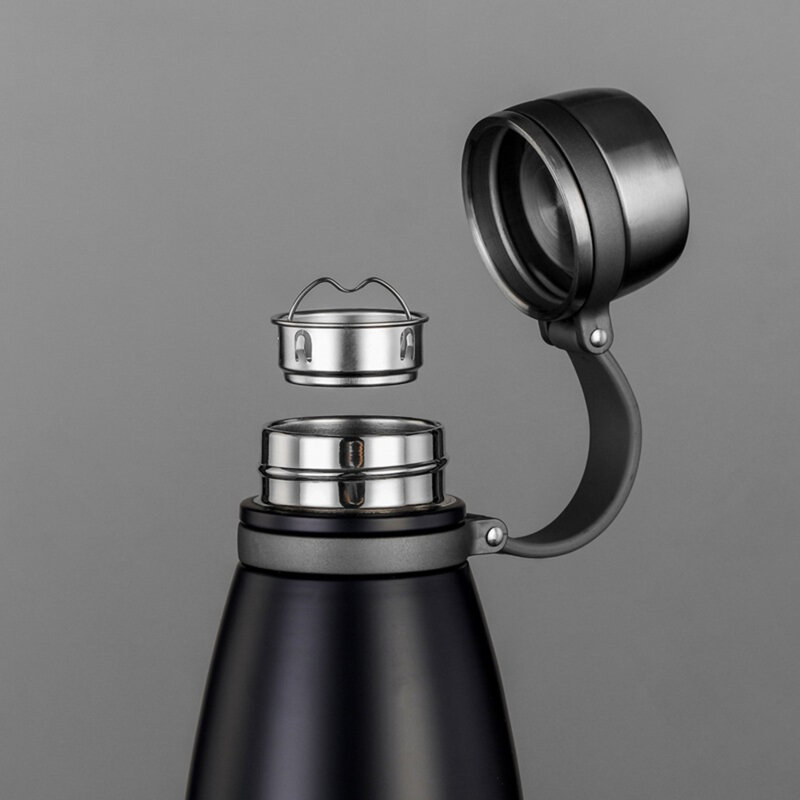 Sticla termos ceai cu infuzor Techsuit, 1100ml, galben, THM3