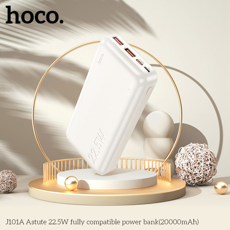 Baterie externa Fast Charge Hoco J101A, 2x USB, Type-C, 20000mAh