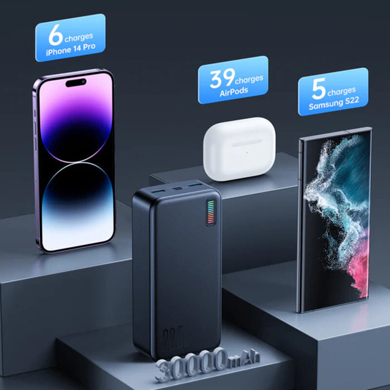 Power bank 30000mAh Apple Fast Charge 22.5W JoyRoom, JR-QP196