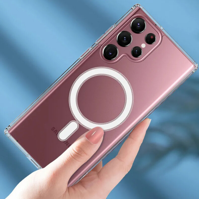 Husa Samsung Galaxy S23 Ultra Techsuit MagSafe Pro, roz