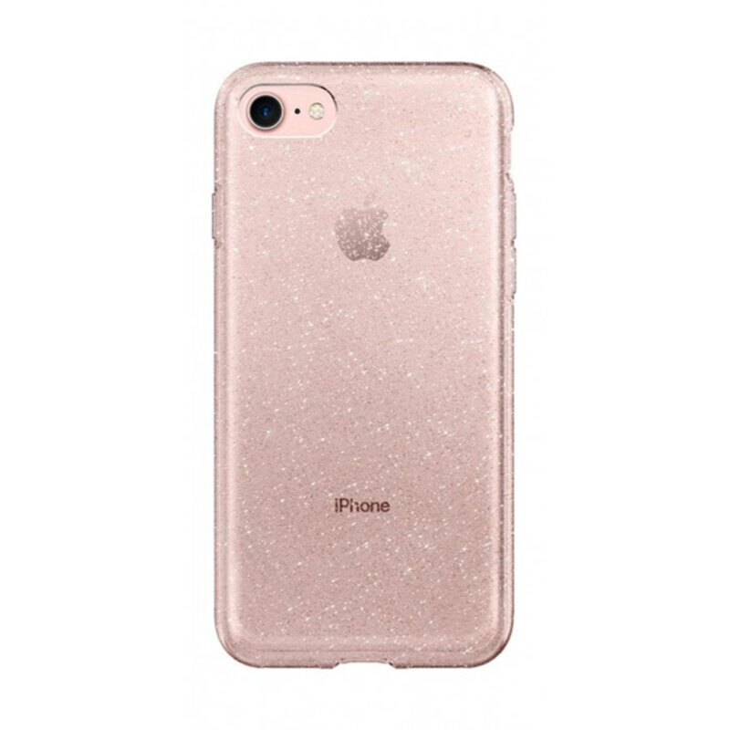 Husa iPhone 8 Spigen Liquid Crystal Glitter, Rose Quartz
