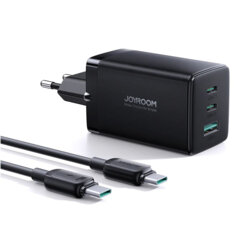 Incarcator GaN Type-C, USB JoyRoom TCG01 65W+cablu tip C 100W