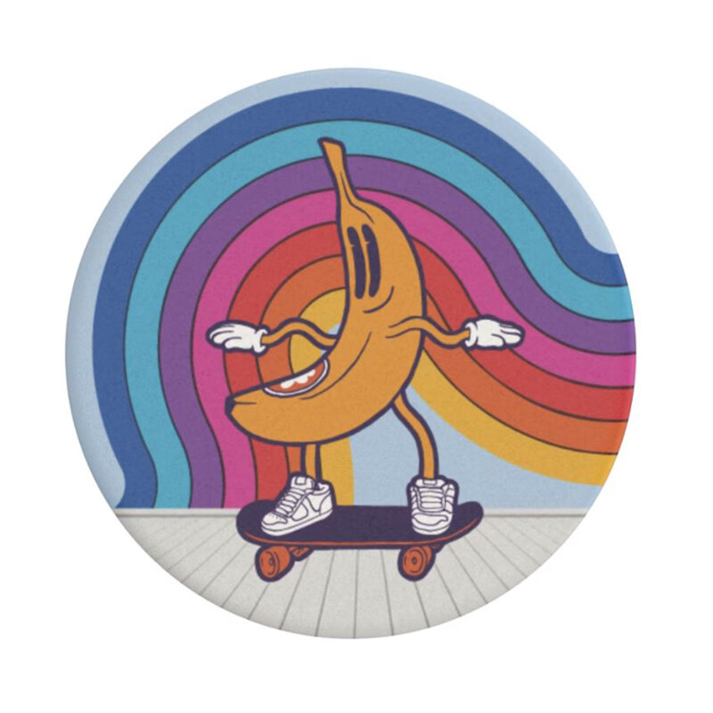 Popsockets original, suport cu functii multiple, Retro Banana