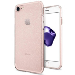 Husa iPhone 7 Spigen Liquid Crystal Glitter, Rose Quartz