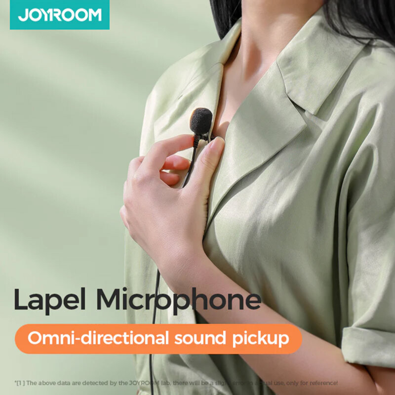 Microfon lavaliera JoyRoom, cu cablu Jack 2m, JR-LM1, negru