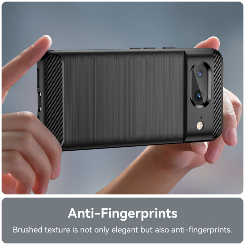 Husa Google Pixel 8 Techsuit Carbon Silicone, negru